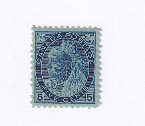 CANADA # 79 VF-MLH Q/VICTORIA 5cts NUMERAL CAT VALUE $350 (OHYEA) - Image 1 of 1