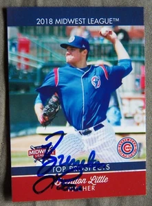Chicago Cubs Brendon Little Signed 2018 Midwest League Top Prospects Auto Card - Picture 1 of 1