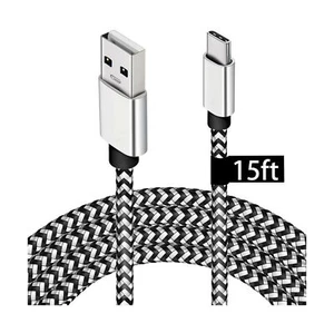USB Type C Charger Cable 15FT Long Google Pixel 4 XL Samsung Galaxy Note 10 LG - Picture 1 of 7