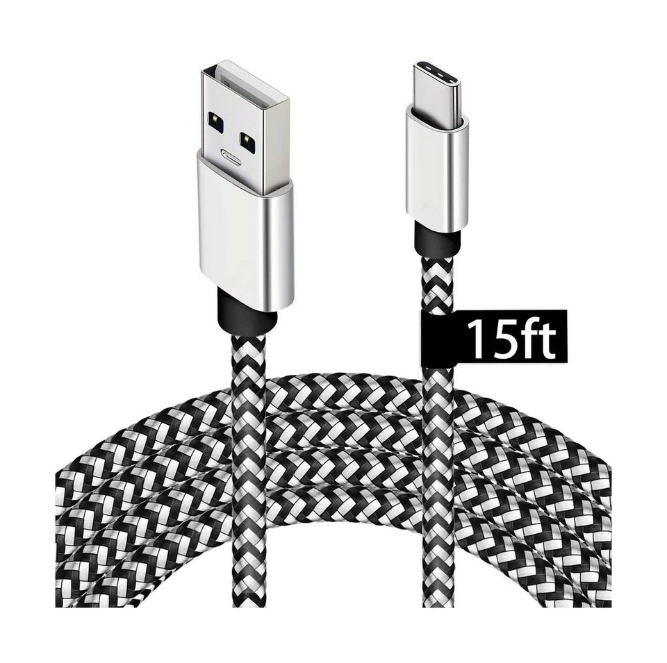 for Samsung Galaxy S9/s8 Plus Micro USB Cable Long Fast Charger Cord 15 Feet