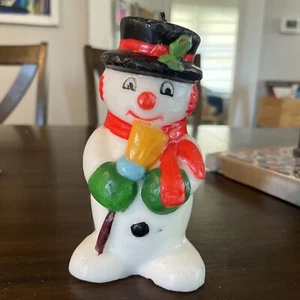Frosty The Snowman Candle  Christmas Decoration Vintage 5” - Picture 1 of 9