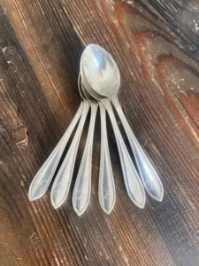 JUEGO DE SEIS HERMOSAS CUCHARAS DE TÉ PLATEADAS Sheffield 1931 - Imagen 1 de 1