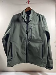 Free Country Men’s Fleece Lined Jacket Olive Green Water Resistant Sz Medium - Picture 1 of 9