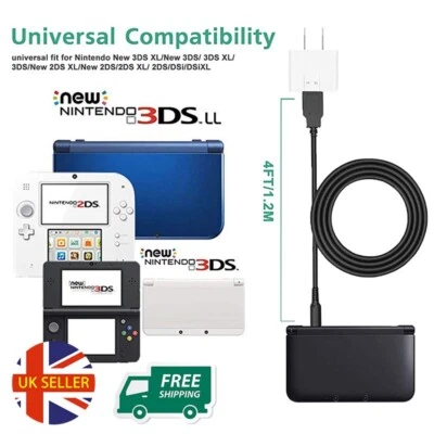 TESTED Nintendo DSi XL New 3DS 2DS Charging Cable Lead USB Charger Power Battery - Image 1 of 4