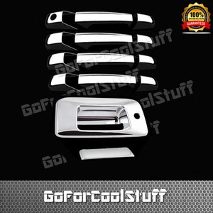 For Gmc 07-13 Sierra Chrome 4 Door Handle W/Out Pskh+ Trunk Tailgate Cover W/Kh - Picture 1 of 1