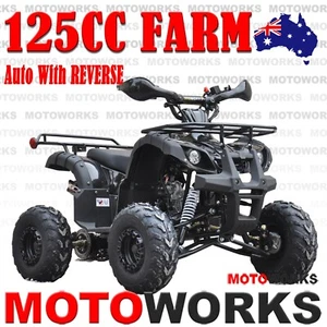 125cc FARM AUTO ATV QUAD Dirt Bike Gokart 4 Wheeler Buggy kids BLACK - Picture 1 of 14
