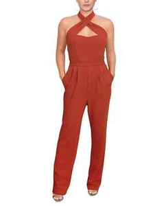RACHEL Rachel Roy Women's Sienna Roxie Halter Jumpsuit - L - Sienna - Picture 1 of 2