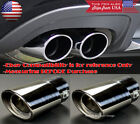 2 x Chrome Polished Stainless Steel Exhaust Muffler Tip For BMW Mini 1.5-2
