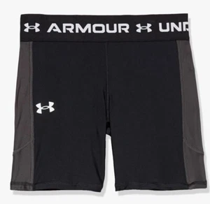 Under Armour Kids Girls UA Logo Shorts Youth 10/12 Medium YMD NEW Free Shipping - Picture 1 of 10