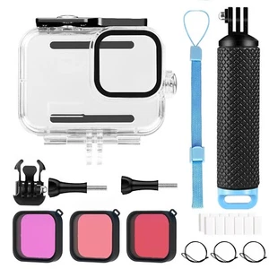 Kit de accesorios submarinos carcasa impermeable para GoPro Go pro HERO13 12 11 10 9 - Imagen 1 de 17