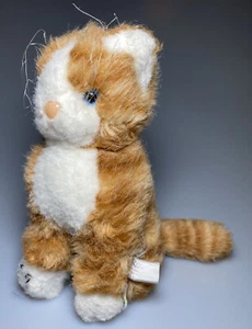 8” Nanco Orange White Stripe Tabby Kitty Cat Plush Stuffed Ginger Kitten Toy - Picture 1 of 4