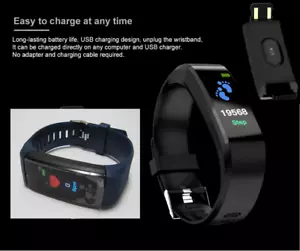 Pulsera inteligente podómetro para dormir rastreador de actividad fitness como Fitbit - Imagen 1 de 13