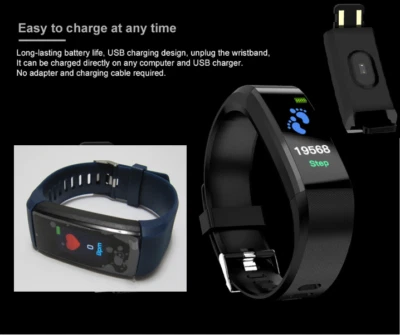 Smart Bracelet Wristband Sleep Pedometer Activity Tracker Fitness Like Fitbit  - Image 1 of 4