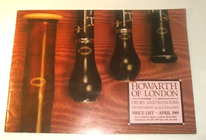 Howarth of London Oboes & Bassoons Instruments & Accessories Price List 1989 - Picture 1 of 18