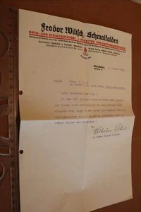tolles altes Briefpapier - Fa.   Feodor Wilisch Schmalkalden - 1930 - Picture 1 of 2