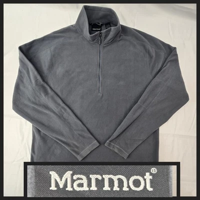 Marmot Rocklin Fleece Pullover Mens Extra Large Gray 1/2 Zip Outdoors Hiking - Image 1 of 4