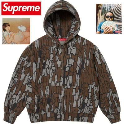 Supreme Trebark Work Zip Up Hoodie XXL w/3 Decals Hooded Mossy Camo Sweatshirt - Image 1 of 4