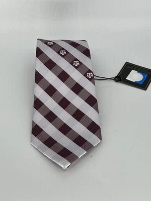 Corbata para el cuello TEXAS A&M AGGIES alas de águila para hombre granate a rayas nueva con etiquetas Foto 1 de 4