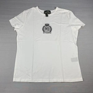 Ralph Lauren Shirt Womens Medium White Short Sleeve Crew Neck Active Top - Picture 1 of 10
