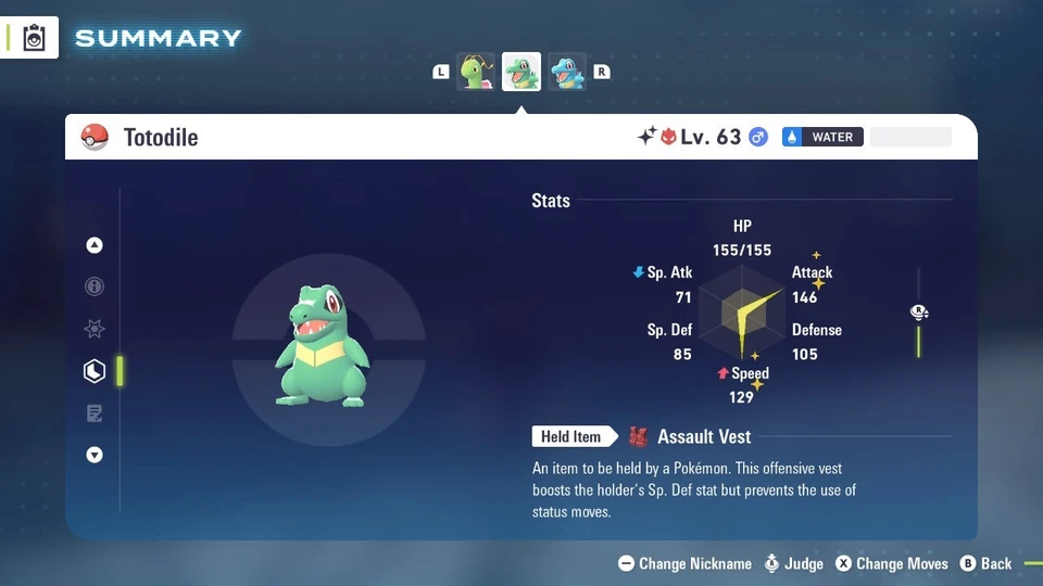 Pokémon Legends: Z-A Shiny Totodile 6iv ✨Max EV✨ALPHA - Image 1 of 1