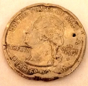 2008 D New Mexico Quarter - Error Die Break - Circulated Nice Condition - #75 - Picture 1 of 18