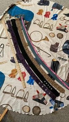 Cuatro cinturones deportivos a medida diferentes todas las tallas grandes azul verde tostado púrpura Foto 1 de 4