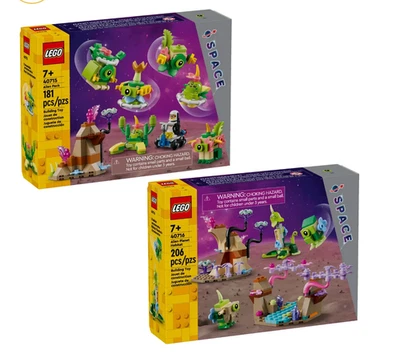 LOTE DE 2 - LEGO 40715 40716 Space Alien Pack & Alien Planet Habitat NUEVO SELLADO Foto 1 de 4