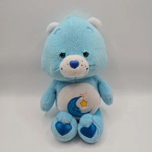 Care Bears Bedtime Bear Plush 2002 Stuffed Animal Blue Crescent Moon Star - Picture 1 of 6