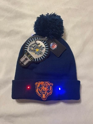 Новый с Ярлыками CHICAGO BEAR команды NFL вышитый светодиодный свет вверх зимняя вязаная мужская шляпа - Изображение 1 из 4