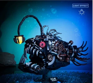 NUEVO 1038 PIEZAS Juego de bloques de construcción linterna peces criaturas de aguas profundas regalo para adultos - Imagen 1 de 3
