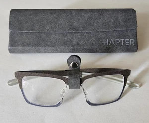 Hapter Eyeglasses E04S CC057 Fuzzy Brown Titanium + Case 47-17-150 - Picture 1 of 3