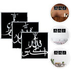  3 Pcs Acrylic Sticker Wall Art Decor for Living Room Wine Office Decals