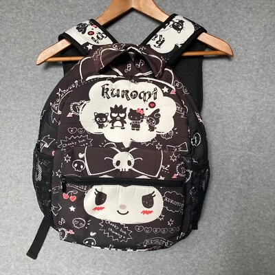 Рюкзак Kuromi Sanrio Hello Kitty друзья черно-белый много карманов эмо милый - Изображение 1 из 4