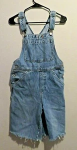 Gap Kids Girls Size XXL Light Blue Cut Off Overall Shorts Shortalls - Picture 1 of 5