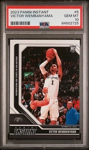 2023-24 Panini Instant #5 Victor Wembanyama NBA Debut RC Rookie PSA 10 LOW POP! - Picture 1 of 3