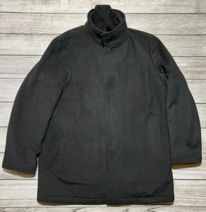 Men's Hugo Boss Wool/Cashmere Overcoat with Zip-Up Knit Collar. Size 52 - Picture 1 of 14