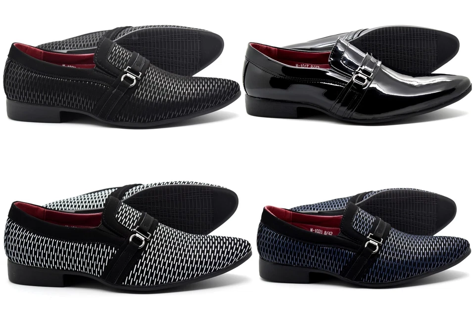 Mens Slip On Formal Casual Loafers Smart Wedding Office Italian Dress Work Shoes - Image 1 of 2