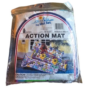 "Estera de acción vintage Intex The Wet Set playa estampado piscina estilo flotador #59711 72""x27""" - Imagen 1 de 3
