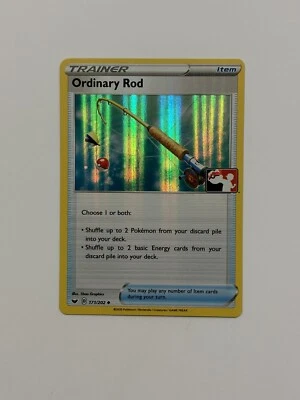 Ordinary Rod 171/202 Pokemon Prize Pack Variant Sword & Shield line holo E - Image 1 of 2