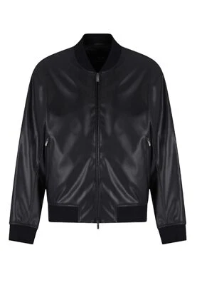 NWT ARMANI EXCHANGE GLOSSY BLACK FAUX LEATHER JACKET XM001241 AF14863 SIZE M - Image 1 of 4