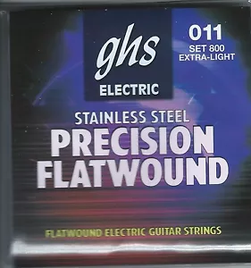 GHS 800 Precision Flatwound electric guitar strings, Extra Light .011-.046 - Picture 1 of 1