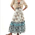 Nwt Anthropologie Raga Floral Patchwork Maxi Skirt Size M