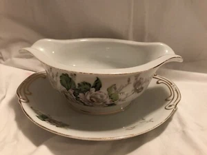 De colección Gold Coast China Salsa de Dalia Blanca/Tazón de Barco Gravy con Plato Bajo - Imagen 1 de 4