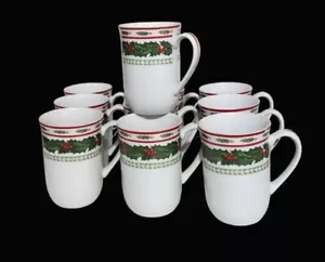 Lote de 10 tazas de café pintadas a mano Lefton China acebo baya japonesa vintage RARA - Imagen 1 de 7