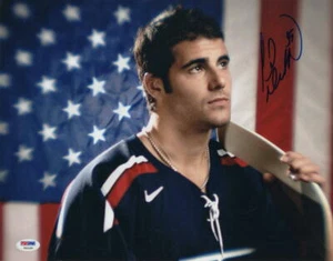 RICK DIPIETRO SIGNED AUTOGRAPH 11X14 PHOTO - NEW YORK ISLANDERS LEGEND, USA, PSA - Picture 1 of 1