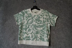 Madewell MWL Sweatshirt Damen M übergroß kurzärmelig tropisch Blumenmuster - Bild 1 von 3