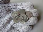 rare lot of 12 ancient silver coins Islamic medieval period.