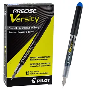 Pilot Precise Varsity 90011 Disposable Fountain Pen, Blue Ink, Box of 12 - Picture 1 of 5