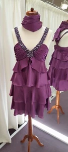 NEU LUXUAR MAGIC NIGHTS ABENDKLEID KURZ COCKTAILKLEID STOLA GR 38 PINK GLITZER - Picture 1 of 1