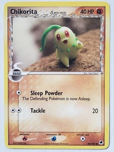 Tarjeta Pokémon Chikorita 44/101 LP - Arte en arcilla Yuka Morii - EX Dragon Frontiers - Imagen 1 de 3
